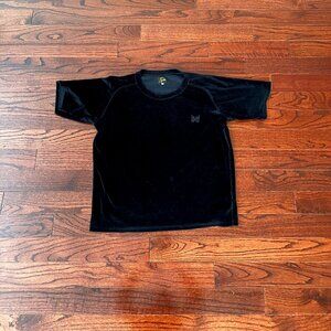 Needles- Luxury Embroided Velour Boxy Tee (M)